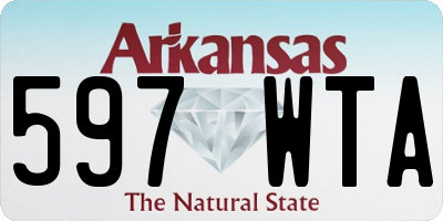 AR license plate 597WTA