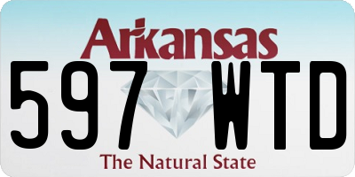 AR license plate 597WTD