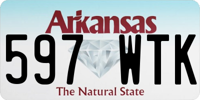 AR license plate 597WTK