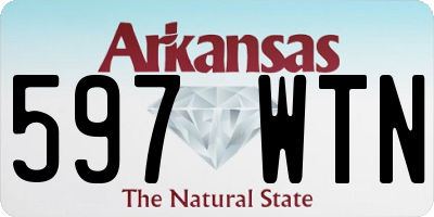 AR license plate 597WTN