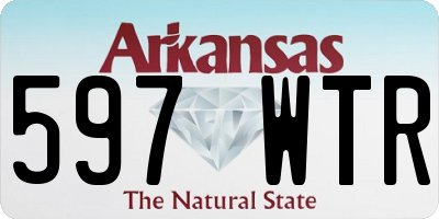 AR license plate 597WTR