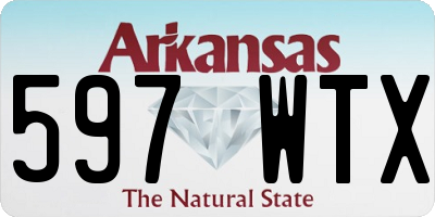 AR license plate 597WTX