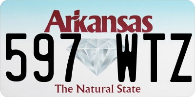 AR license plate 597WTZ