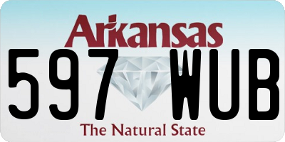 AR license plate 597WUB