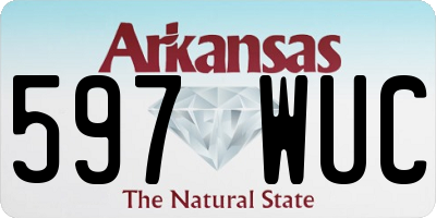 AR license plate 597WUC