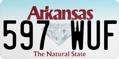 AR license plate 597WUF