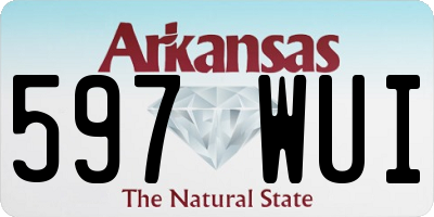 AR license plate 597WUI