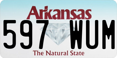 AR license plate 597WUM