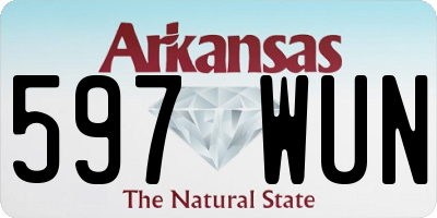 AR license plate 597WUN