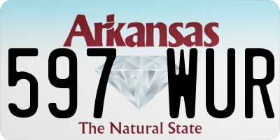AR license plate 597WUR