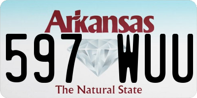 AR license plate 597WUU