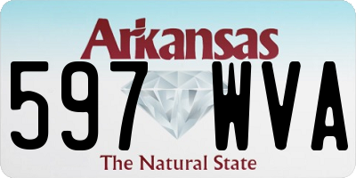 AR license plate 597WVA