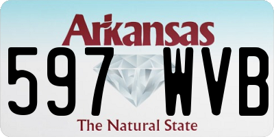 AR license plate 597WVB
