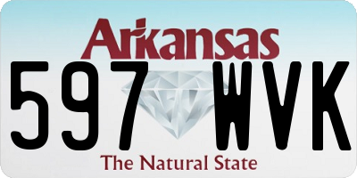 AR license plate 597WVK