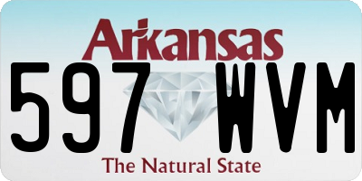 AR license plate 597WVM