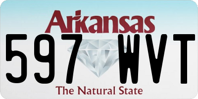 AR license plate 597WVT