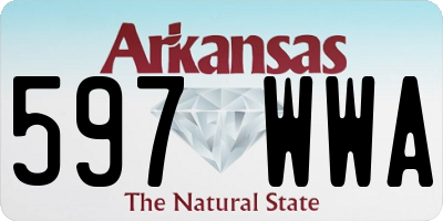 AR license plate 597WWA