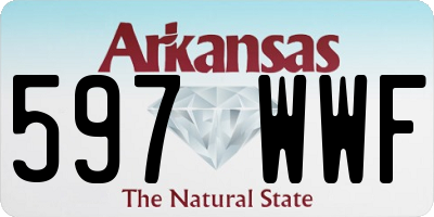 AR license plate 597WWF