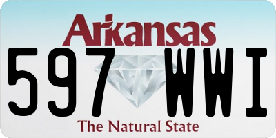 AR license plate 597WWI