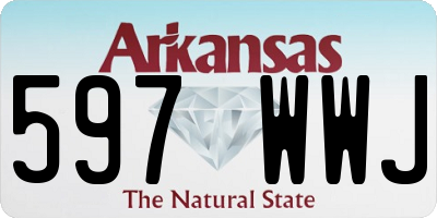 AR license plate 597WWJ