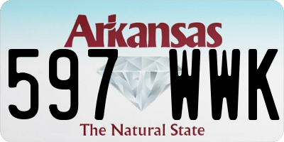 AR license plate 597WWK