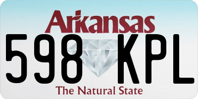 AR license plate 598KPL