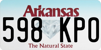 AR license plate 598KPO