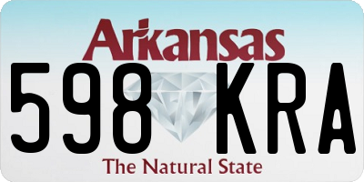 AR license plate 598KRA