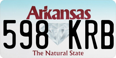 AR license plate 598KRB