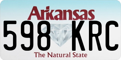 AR license plate 598KRC