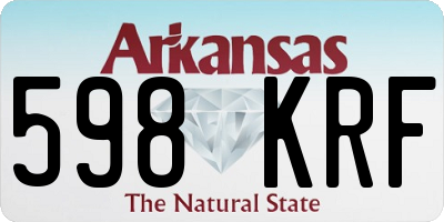 AR license plate 598KRF