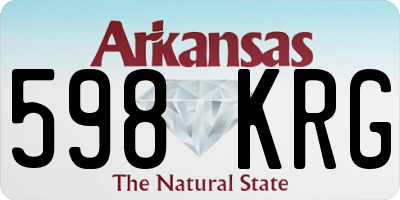 AR license plate 598KRG