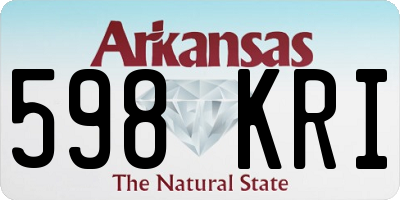 AR license plate 598KRI