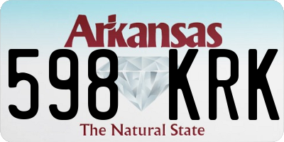 AR license plate 598KRK