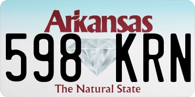 AR license plate 598KRN