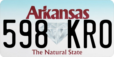 AR license plate 598KRO
