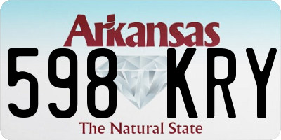 AR license plate 598KRY