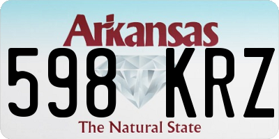 AR license plate 598KRZ