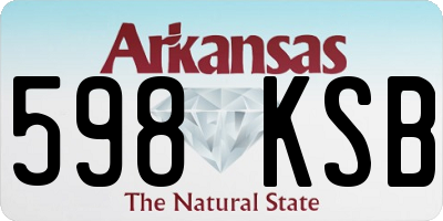 AR license plate 598KSB