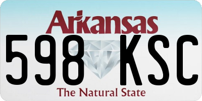 AR license plate 598KSC
