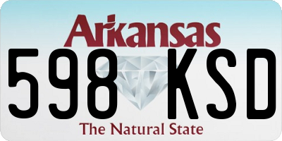 AR license plate 598KSD