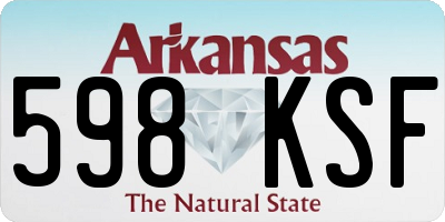 AR license plate 598KSF