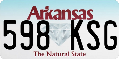 AR license plate 598KSG