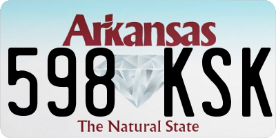 AR license plate 598KSK