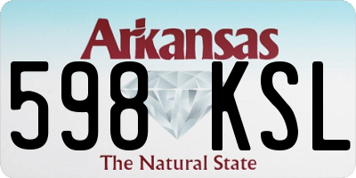 AR license plate 598KSL