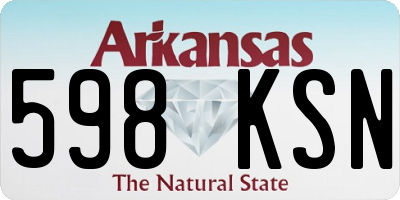AR license plate 598KSN