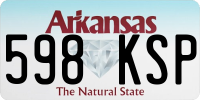 AR license plate 598KSP