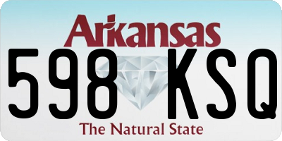 AR license plate 598KSQ
