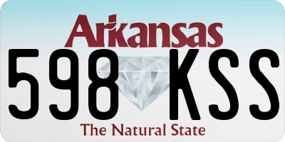 AR license plate 598KSS