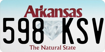 AR license plate 598KSV